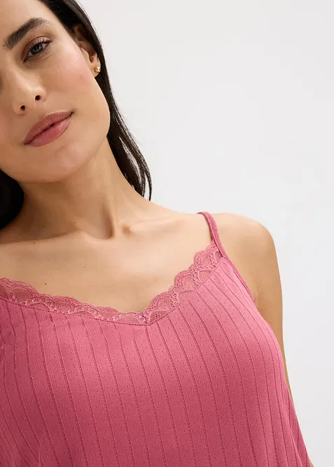 Krátké pyžamo z měkkého pointelle žerzeje, bonprix