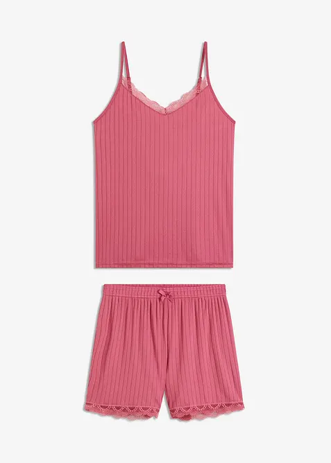 Krátké pyžamo z měkkého pointelle žerzeje, bonprix