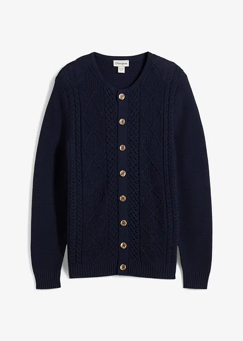 Krojový pletený kabátek, bonprix