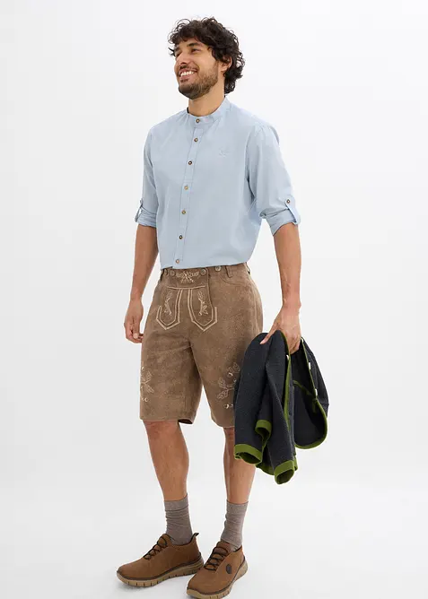 Krojová košile se založenými rukávy, bonprix