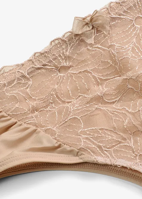 Brazilské kalhotky s květinovou výšivkou, bonprix