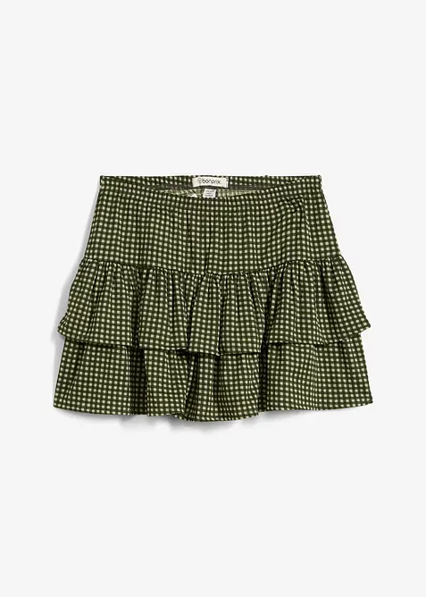 Volánová sukně ze strukturovaného krepu, bonprix