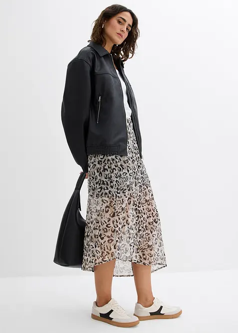 Oversize bunda z umělé kůže, bonprix