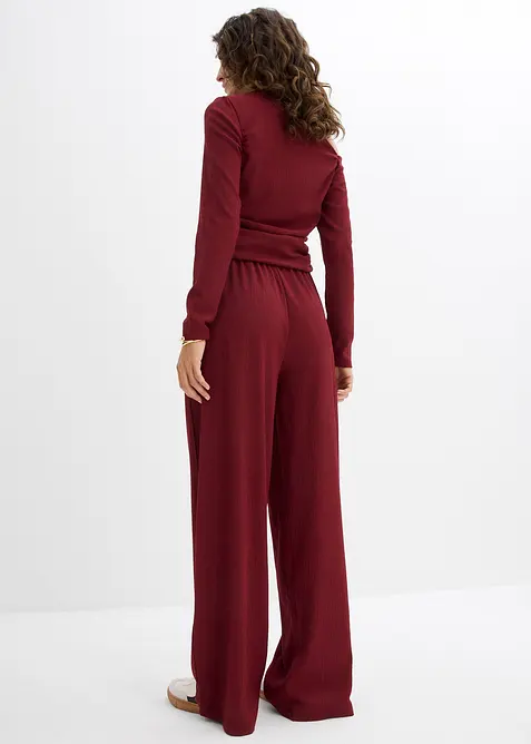 Kalhoty bez zapínání, ze strukturovaného krepu, bonprix