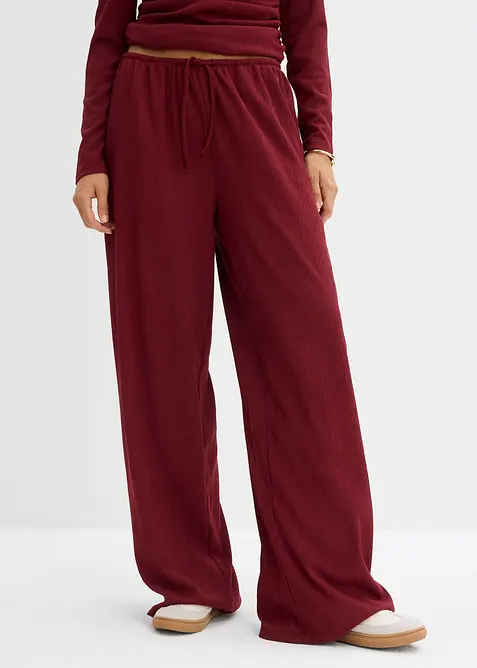 Kalhoty bez zapínání, ze strukturovaného krepu, bonprix