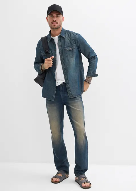 Džínová košile z čisté bavlny, bonprix