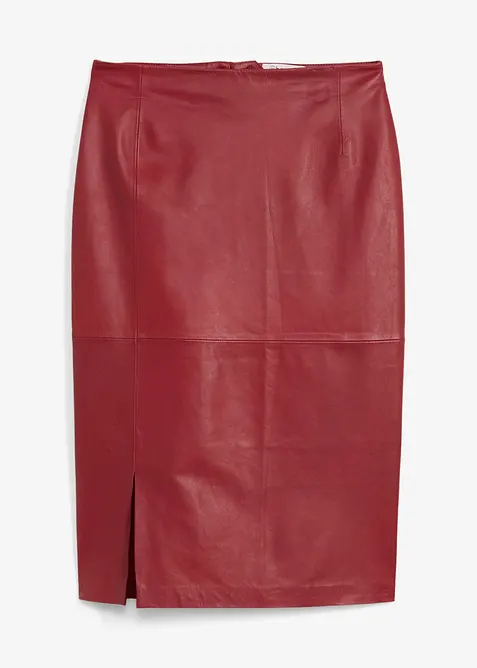 Kožená sukně s rozparkem, bonprix