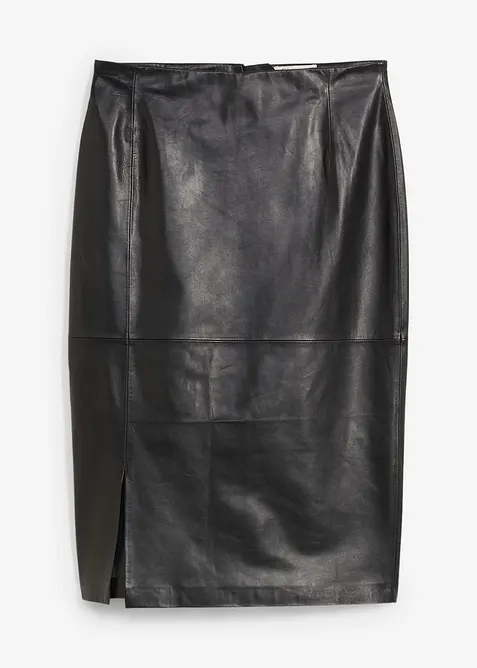 Kožen&aacute; sukně s rozparkem, bonprix