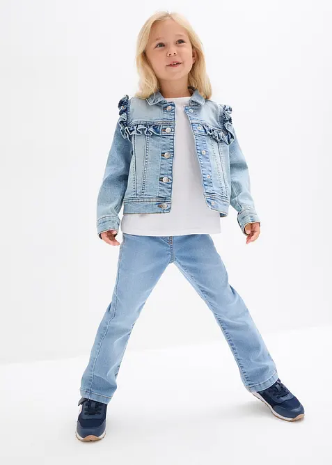 Džínová bunda z elastické směsi s organickou bavlnou, bonprix