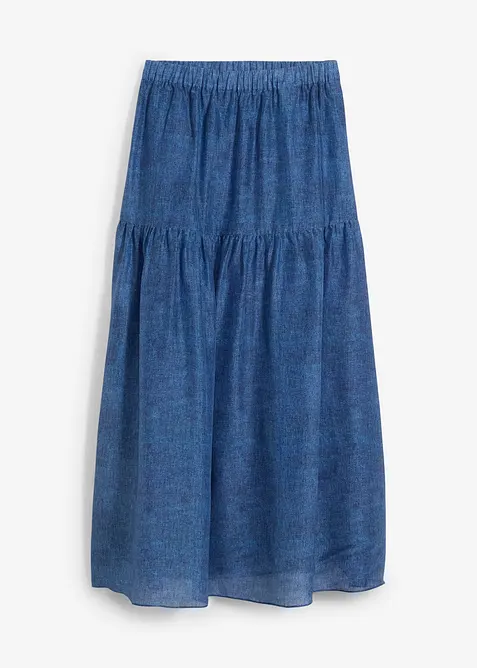 Dlouhá sukně s podílem hedvábí, bonprix