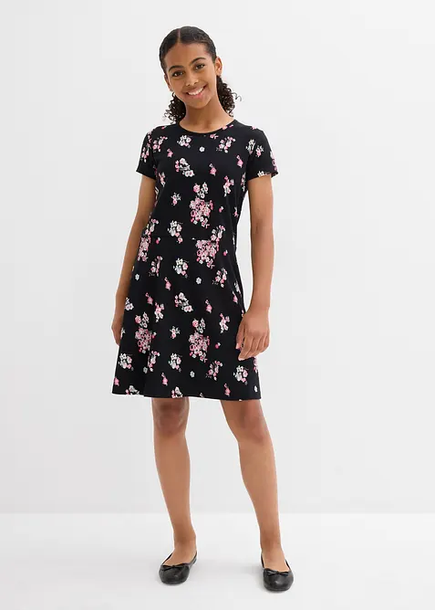 Žerzejové šaty z elastické směsi s organickou bavlnou, bonprix