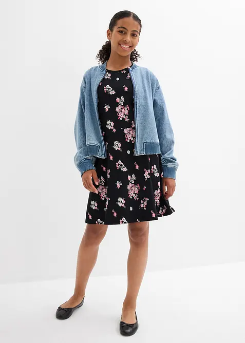 Žerzejové šaty z elastické směsi s organickou bavlnou, bonprix