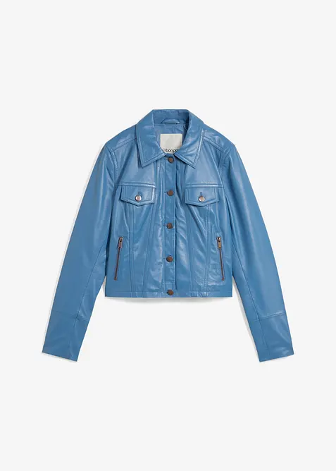 Kožená bunda z jehněčí kůže nappa, bonprix