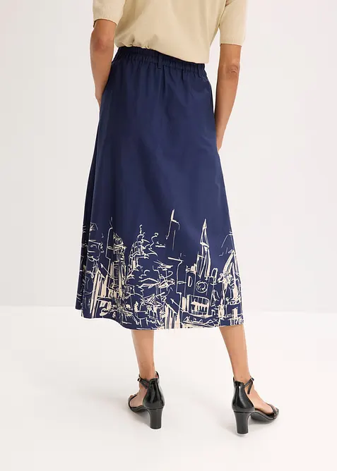 Midi sukně z čisté organické bavlny, bonprix