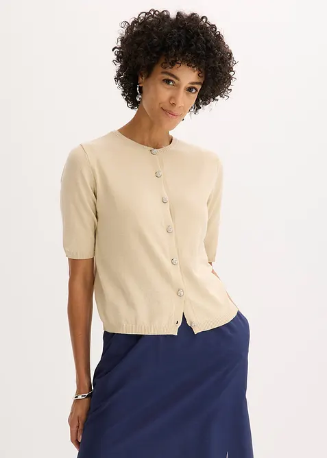 Kabátek z jemné pleteniny, z jemné směsi s viskózou, bonprix