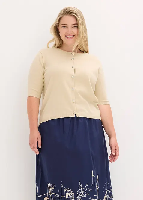 Kabátek z jemné pleteniny, z jemné směsi s viskózou, bonprix