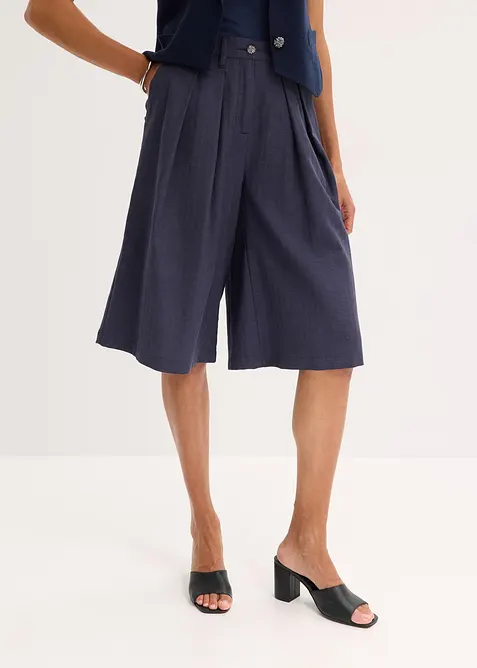 Bermudy se sklady v pase, bonprix