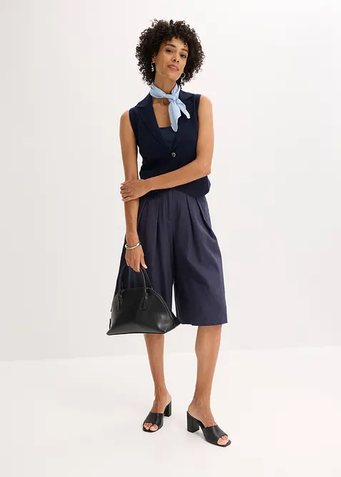 Bermudy se sklady v pase, bonprix