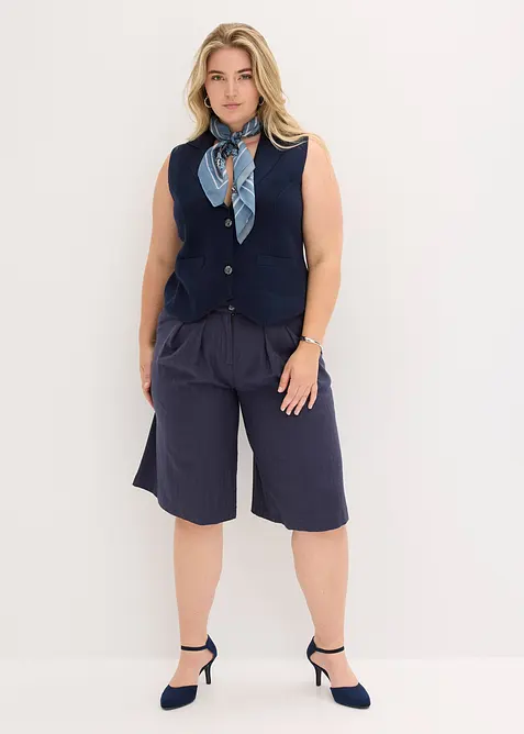 Bermudy se sklady v pase, bonprix