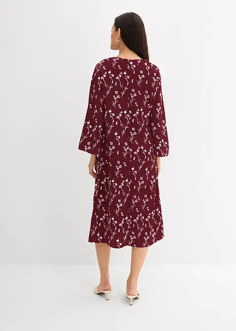 Květované midi šaty z čisté viskózy, bonprix