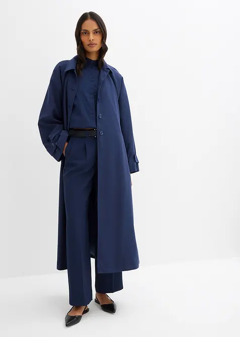 Splývavé kalhoty se sklady v pase, bonprix