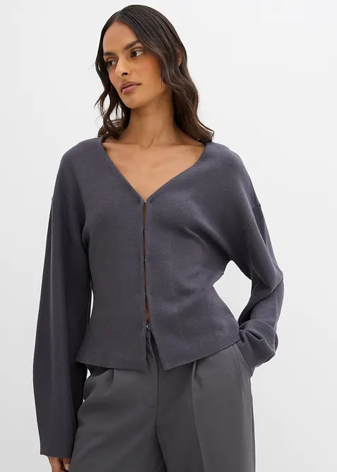 Pletený kabátek z viskózové směsi, bonprix