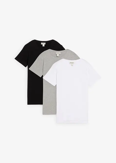Tričko z čisté organické bavlny (3 ks v balení), bonprix