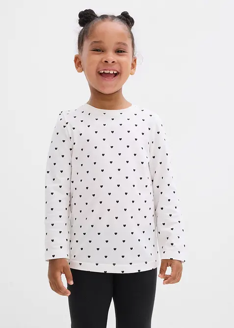 Triko s dlouhým rukávem, z čisté organické bavlny (3 ks v balení), bonprix