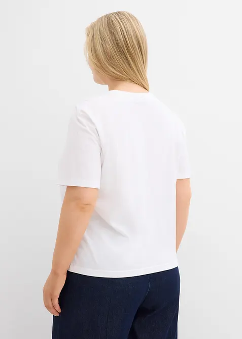 Poti&scaron;těn&eacute; triko z čist&eacute; bavlny, bonprix