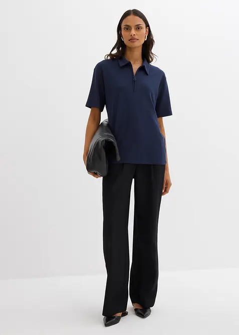 Triko polo z viskózové směsi, bonprix