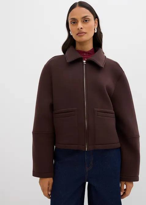 Krátká bunda z materiálu scuba, bonprix