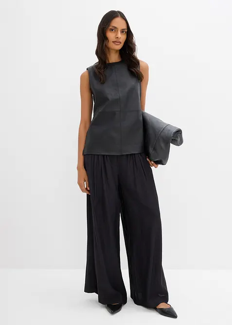 Top z umělé kůže, bonprix