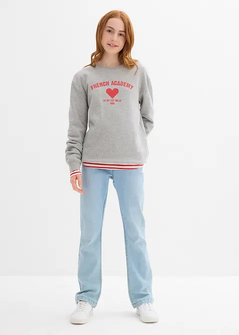 Mikina z měkké směsi s organickou bavlnou, bonprix