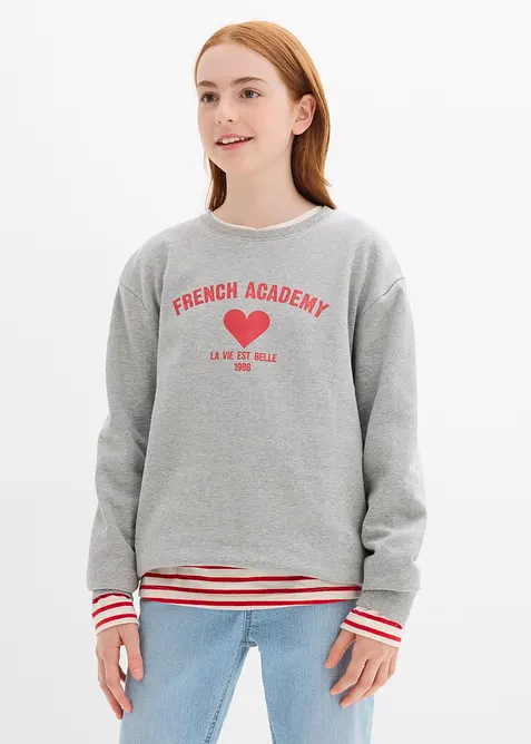 Mikina z měkké směsi s organickou bavlnou, bonprix