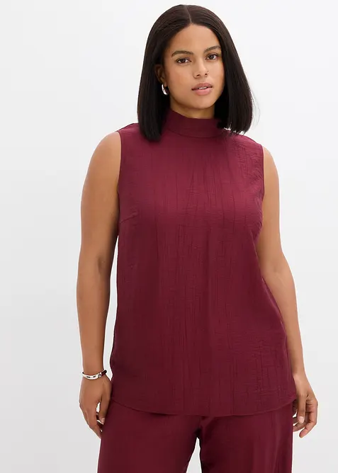 Dlouhý top ze strukturované viskózové směsi, bonprix