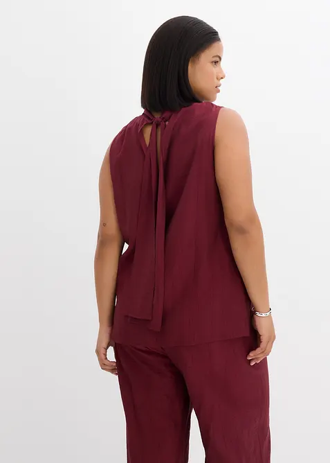 Dlouhý top ze strukturované viskózové směsi, bonprix