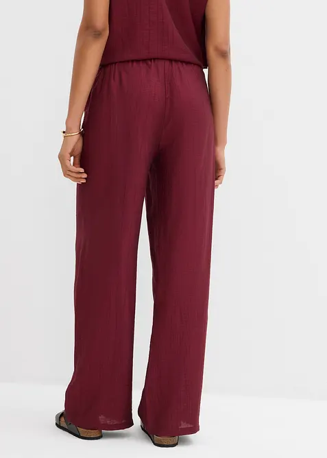 Kalhoty bez zapínání, ze strukturované viskózové směsi, bonprix