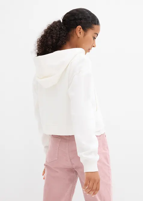 Mikina na zapínání s kapucí, z čisté organické bavlny, bonprix