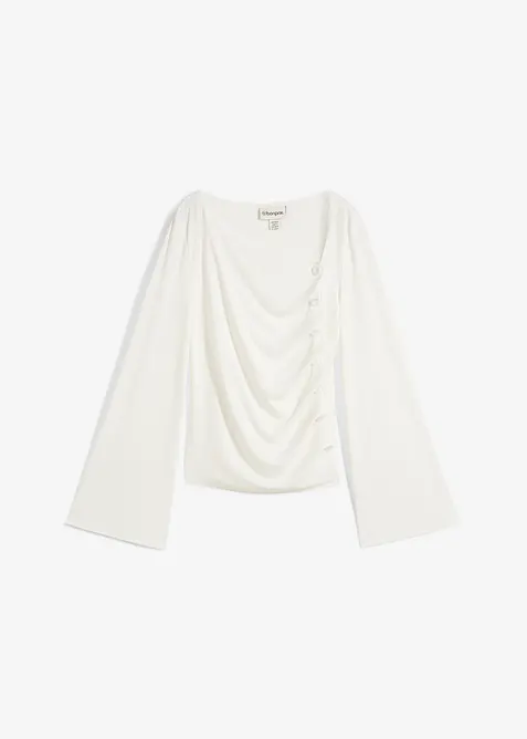 Triko s dlouhým rukávem, z žebrovaného materiálu, bonprix