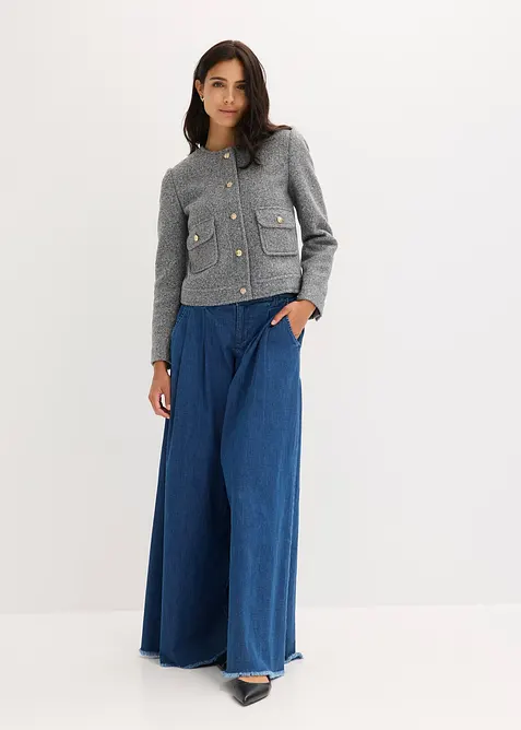 Bluzon z měkk&eacute; př&iacute;ze bukl&eacute;, bonprix