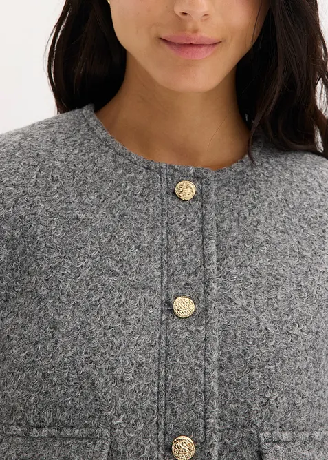 Bluzon z měkk&eacute; př&iacute;ze bukl&eacute;, bonprix