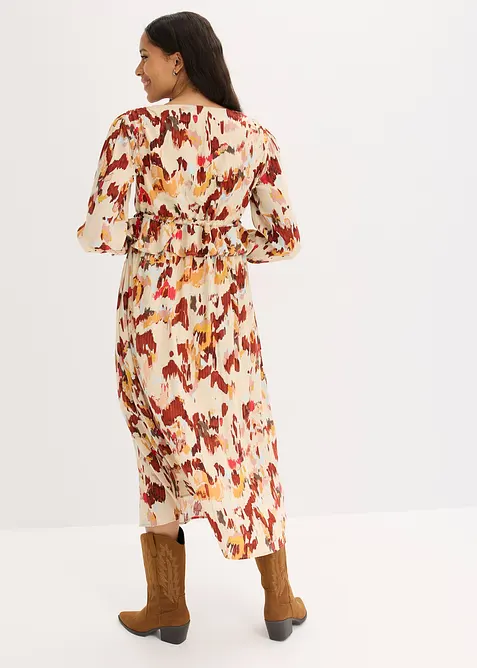 Potištěné midi šaty s lurexem, bonprix