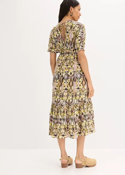 Midi šaty ze splývavé viskózy, bonprix