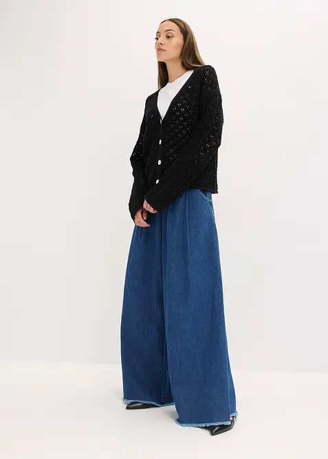 Ažurov&yacute; pleten&yacute; kab&aacute;tek, bonprix