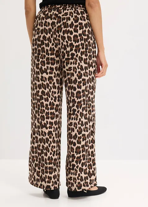 Palazzo kalhoty ze splývavého saténu, bonprix