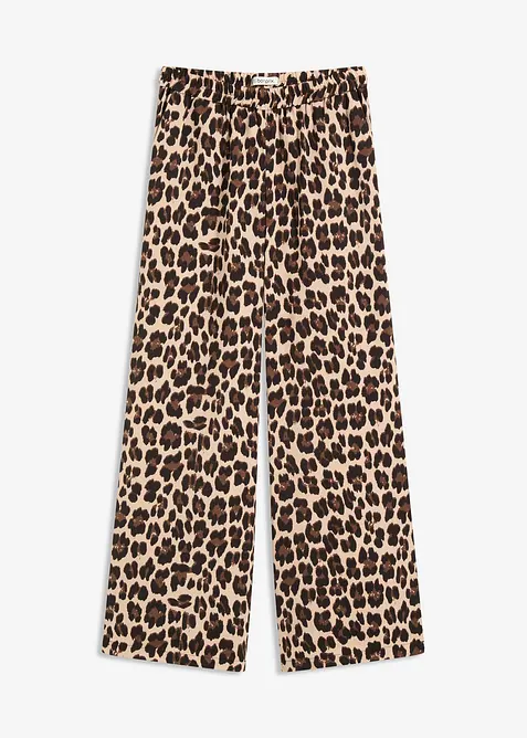 Palazzo kalhoty ze splývavého saténu, bonprix