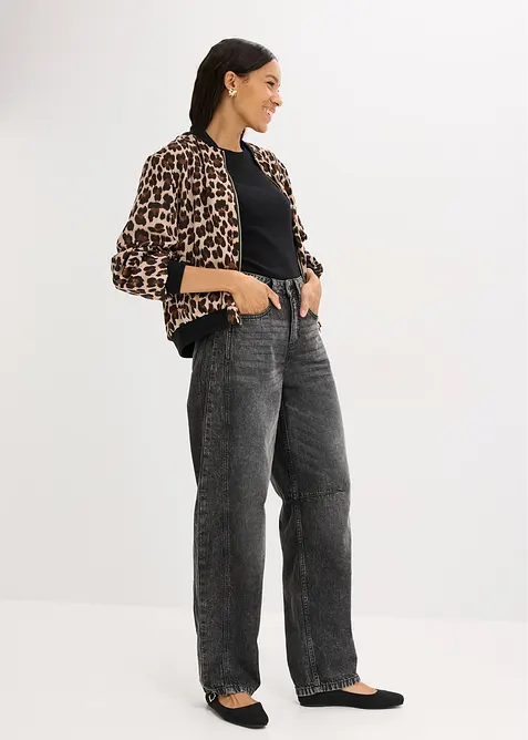 Bluzon ze splývavého saténu, bonprix