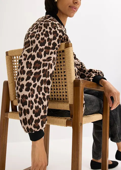 Bluzon ze splývavého saténu, bonprix