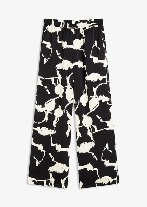 Kalhoty Palazzo se splývavého saténu, bonprix