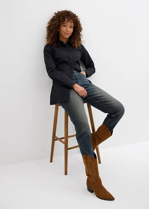 Mom dž&iacute;ny, High Waist, bonprix